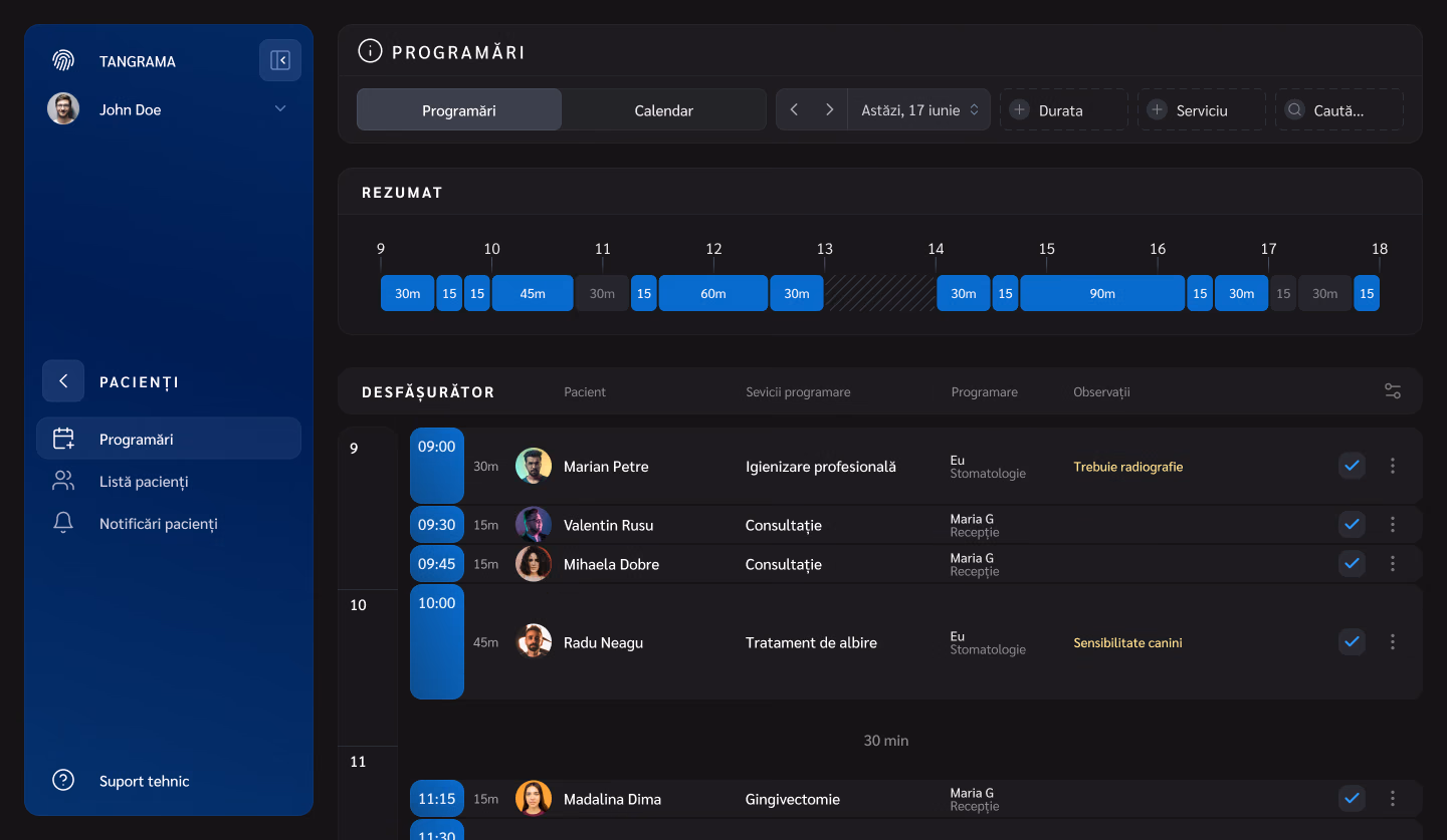 Medcore - sistem de programari
